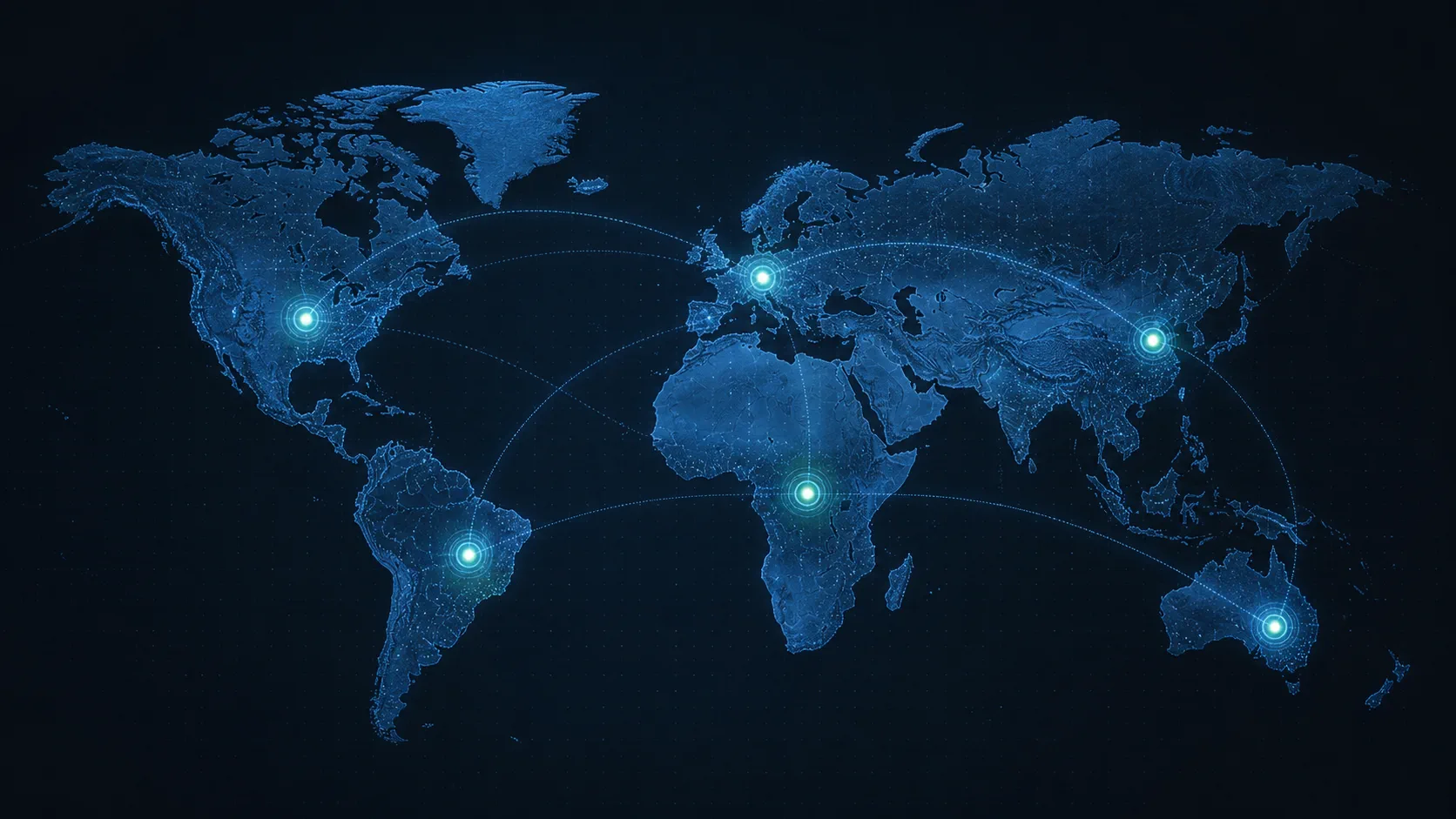 World map representing CloudTV edge coverage across major global regions